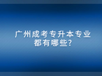 广州成考专升本专业